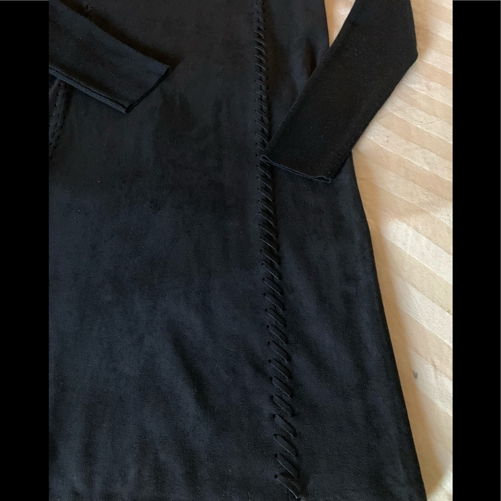 INC Black Faux Suede Sweater Midi dress Sz SM NWOT - Picture 7 of 10